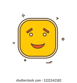 Happy Emoji icon design vector
