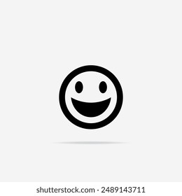 Happy Emoji icono plano. Vector Happy Emoji