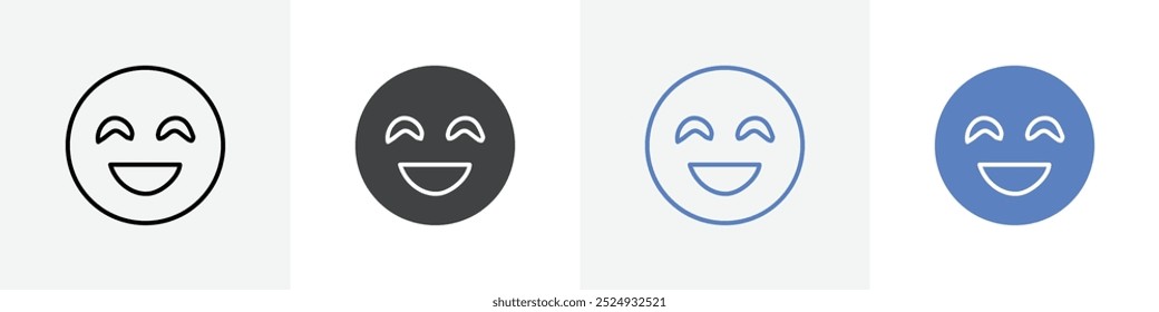 happy emoji icon vector set use for web