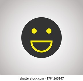 Happy emoji icon.Emoticon Icon In Trendy Design Vector Eps 10