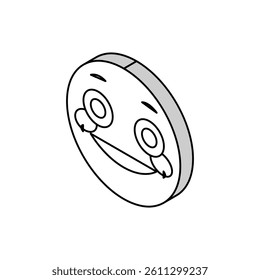 happy emoji isometric icon vector. happy emoji sign. isolated symbol illustration