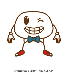 happy emoji kawaii character