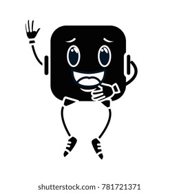 happy emoji square character