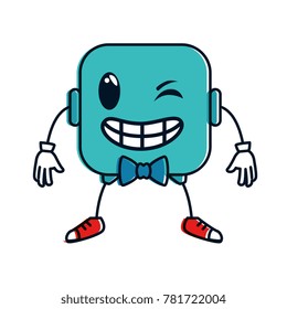 happy emoji square character