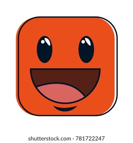 happy emoji square character