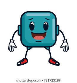 happy emoji square character