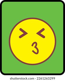 happy emoji in vector art style