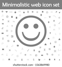 Happy emot icon. Web, minimalistic icons universal set for web and mobile