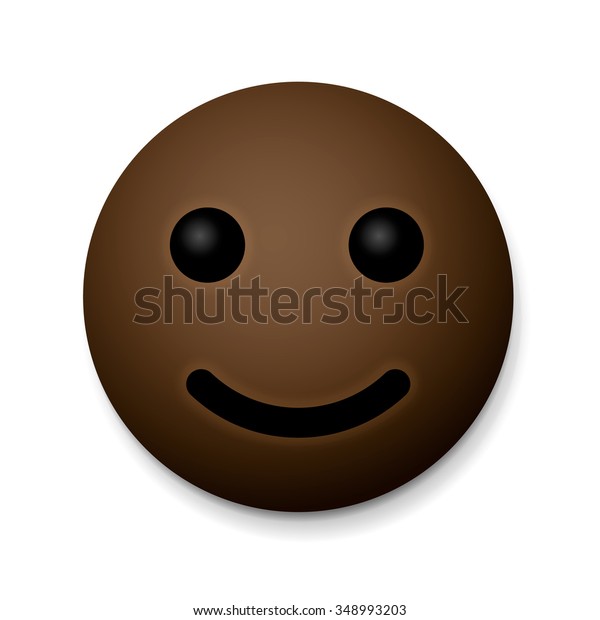 Happy Emoticon Emoji African American Isolated Stock Vector (Royalty ...