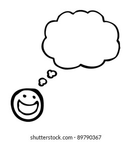 caricatura de la cara del emoticono feliz