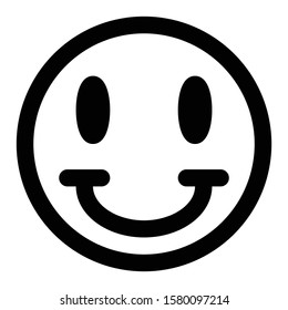 happy emoticon icon outline vector design