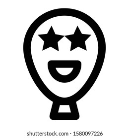 happy emoticon icon outline vector design