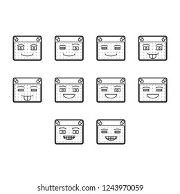 Happy Emoticon Set
