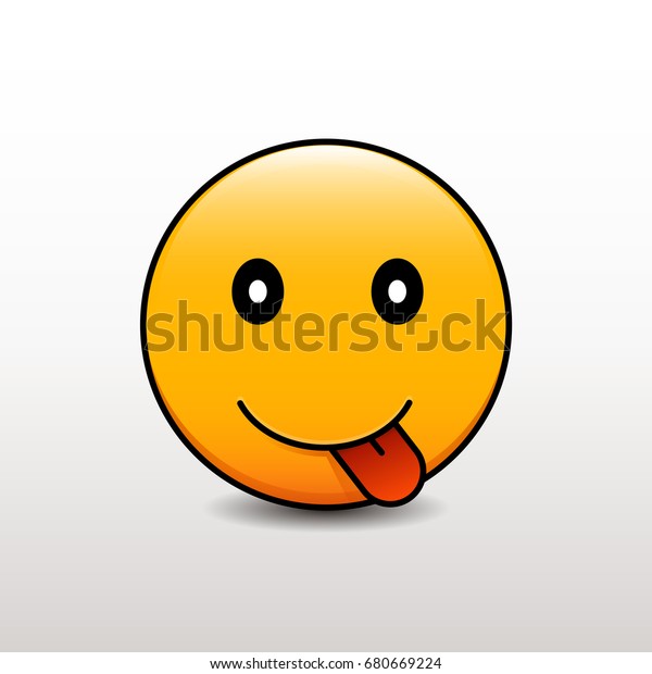 Happy Emoticon Sticking Out His Tongue Stock Vector Royalty Free