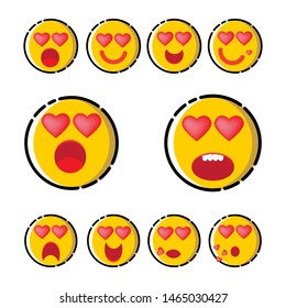 happy emoticon symbol vector image