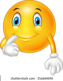 Happy emoticon  thinking