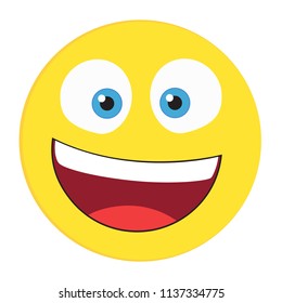 Happy emoticon vector