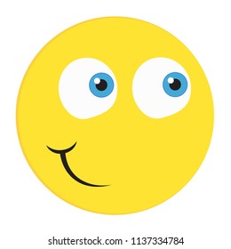 Happy emoticon vector