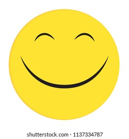Happy emoticon vector