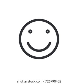 happy emoticon vector. happy emoticon outline style design
