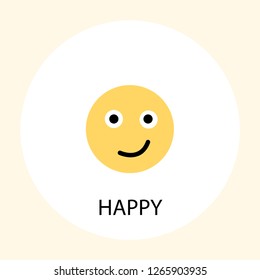 Happy emotion concept line icon. Simple element illustration. Happy emotion concept outline symbol design. Can be used for web and mobile UI/UX . Modern vector style.