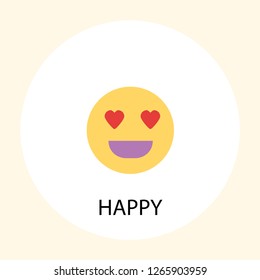 Happy emotion concept line icon. Simple element illustration. Happy emotion concept outline symbol design. Can be used for web and mobile UI/UX . Modern vector style.