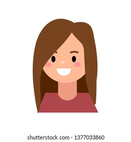 Happy emotion on white background vector illustartion flat desing