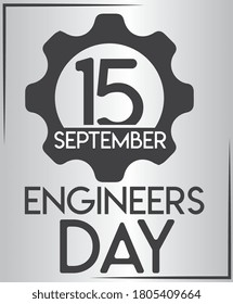 Happy Engineer's day 15  September illustration in vector file