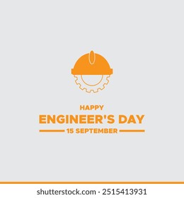 happy Engineer's Day, 15 September, post, poster, banner, ads, reel, flyer design for Engineer's Day. stock illustration, vector file. editable template.