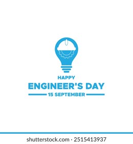 happy Engineer's Day, 15 September, post, poster, banner, anzeigen, reel, flyer design for Engineer's Day. Stockgrafik, Vektordatei. bearbeitbare Vorlage.