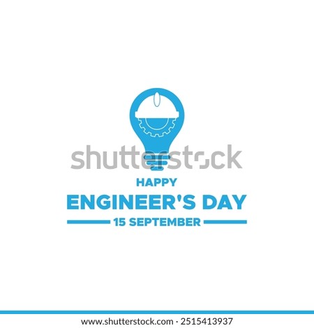 happy Engineer's Day, 15 September, post, poster, banner, ads, reel, flyer design for Engineer's Day. stock illustration, vector file. editable template.