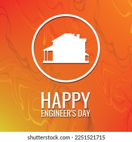 Happy Engineer's day. Design suitable for greeting card poster and banner