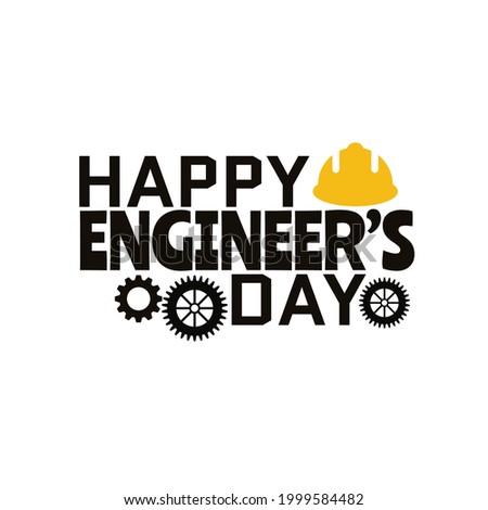 Happy Engineer's day illustration on a white background