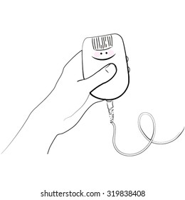 happy epilator silhouette vector illustration for your design) (epilation)