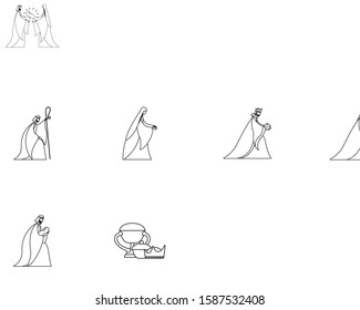 Happy epiphany day design, religion christianity god faith spirituality belief and pray theme Vector illustration