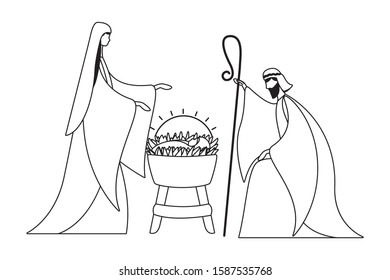 Happy epiphany day design, religion christianity god faith spirituality belief and pray theme Vector illustration