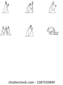 Happy epiphany day design, religion christianity god faith spirituality belief and pray theme Vector illustration