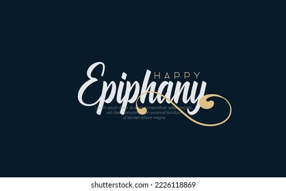 Happy epiphany day design. Three wise men on camel, bright star, nativity of Jesus.