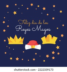 happy epiphany day mean "feliz día de reyes magos" in spanish. Tres Reyes Magos
