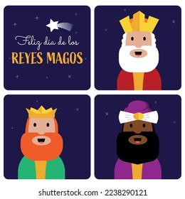 happy epiphany day means "feliz día de los reyes magos" in spanish card