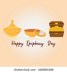 Happy epiphany day poster - Vector illustration design