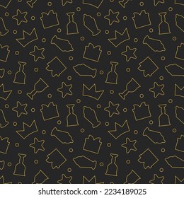 Happy Epiphany Day Seamless Pattern Design Christian Festival to Faith in Template Hand Drawn Cartoon Flat Illustration