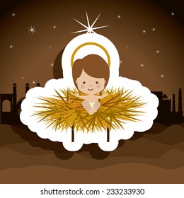 Happy epiphany design over desert landscape background, vector illustration.