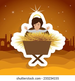 Happy epiphany design over desert landscape background, vector illustration.