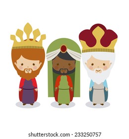 Happy epiphany design over white background, vector illustration.