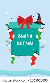 Happy Epiphany. Italian Christmas tradition.
vector illustration