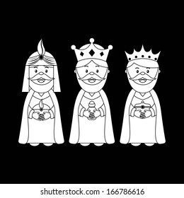 happy epiphany over black background vector illustration