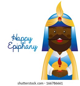 happy epiphany over white  background vector illustration