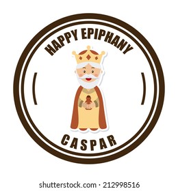 happy epiphany over white background vector illustration