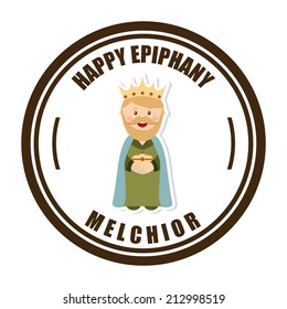 happy epiphany over white background vector illustration